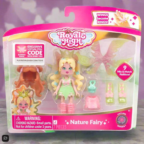 Barbie dolls with articulated joints-Royale High Deluxe Figure Nature Fairy Fashion Doll