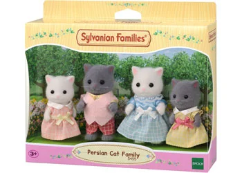 Pink role-playing dollhouse for girly-themed play-SYLVANIAN FAMILIES - PERSIAN CAT FAMILY