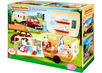 Large-scale role-playing dollhouse with detailed rooms-SYLVANIAN FAMILIES - THE CARAVAN