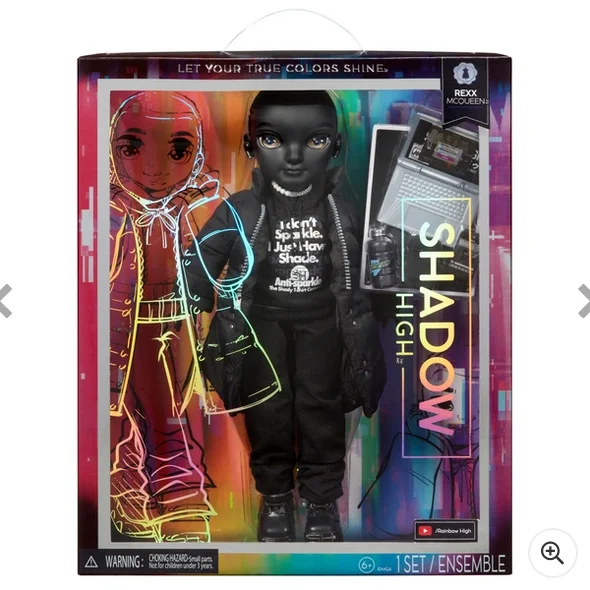 Creative role-playing dollhouse with customizable features-Shadow High Rexx McQueen Doll