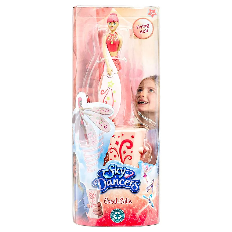 Role-playing dollhouse with holiday decorations for themed play-Sky Dancers Coral Cutie Flying Doll