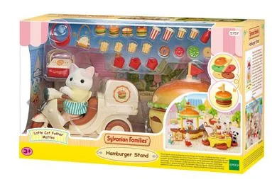 Role-playing dollhouse with a rooftop garden-SYLVANIAN FAMILIES - HAMBURGER STAND