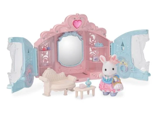 Victorian-inspired role-playing dollhouse for classic play-SYLVANIAN FAMILIES - STYLE AND SPARKLE DRESSING ROOM