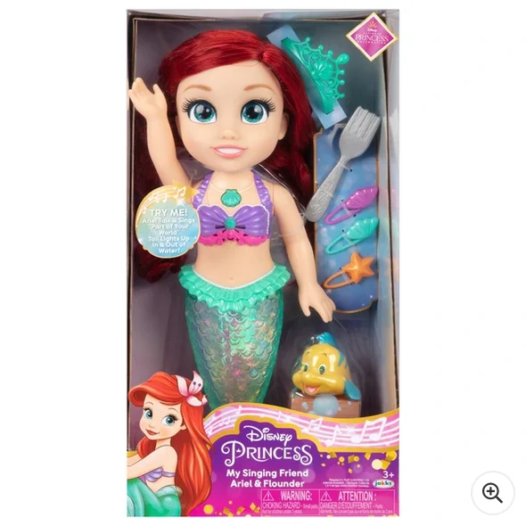 Plastic role-playing dollhouse for easy cleaning-The Little Mermaid Disney Princess Ariel Singing Toddler Doll