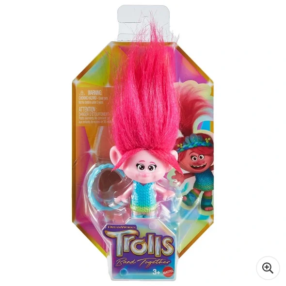 Colorful role-playing dollhouse for vibrant playtime-Trolls 3 Band Together Queen Poppy Small 13cm Doll