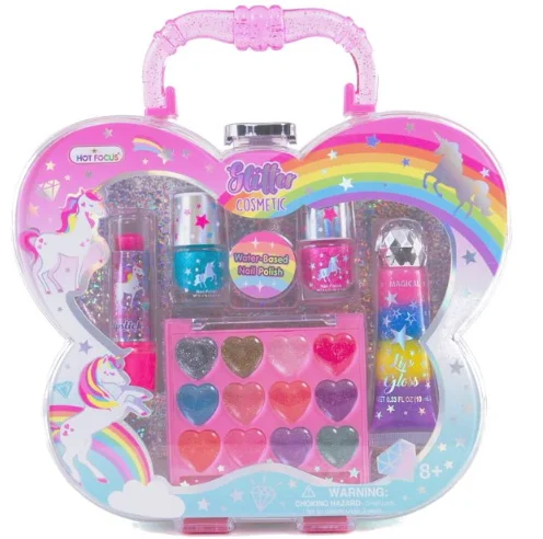 Educational role-playing dollhouse for learning through play-Unicorn Glitter Cosmetic Set