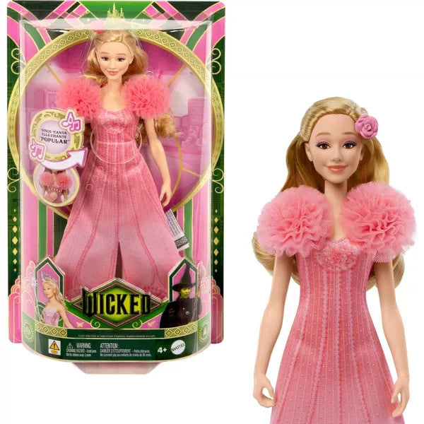 Barbie dolls for custom designs-WICKED (2024) - SINGING GLINDA 11" - FASHION DOLL