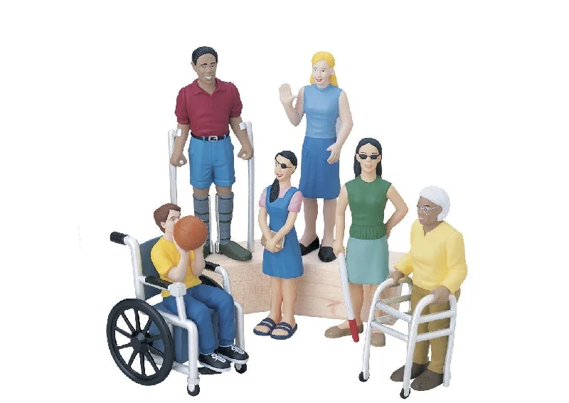 Toy playing characters with built-in accessories-Diverse Abilities Figures - Set of 6