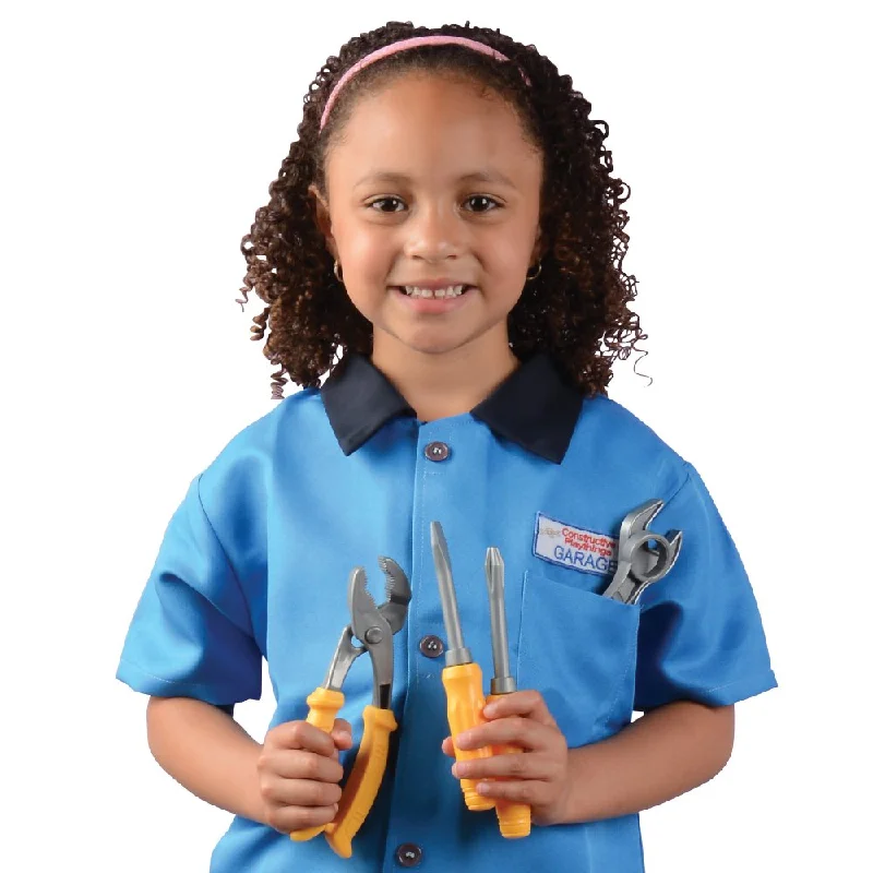 Rescue team playing characters for emergency response play-Mechanic Classroom Career Outfit | Ages 3 - 6 | With Accessories