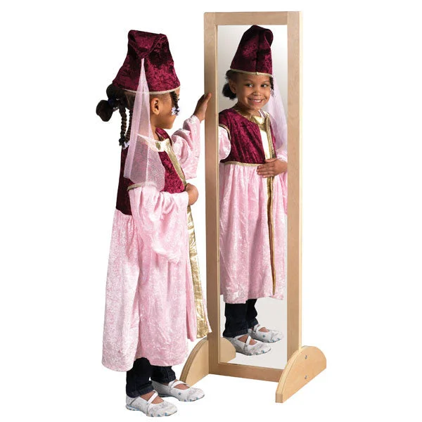 Playing characters with customizable outfits for creative expression-Double Sided Bi-Directional Mirror