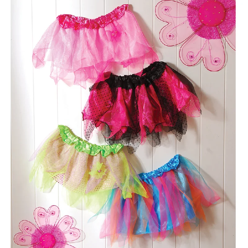 Playing characters for kids' fantasy play and storytelling-Fancy Fun 3-Layer Tulle Tutus | 4-Piece Magical Dress-Up Set