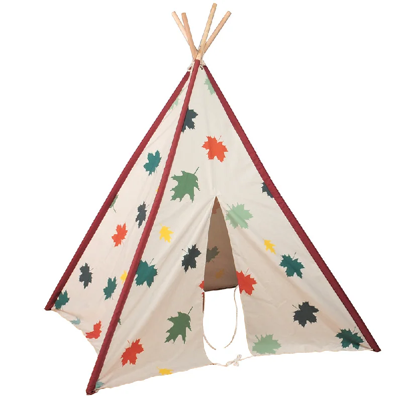 Farm-themed playing characters for rural play-Forest-Themed Indoor Tee Pee | 64 Inch High | Durable Canvas