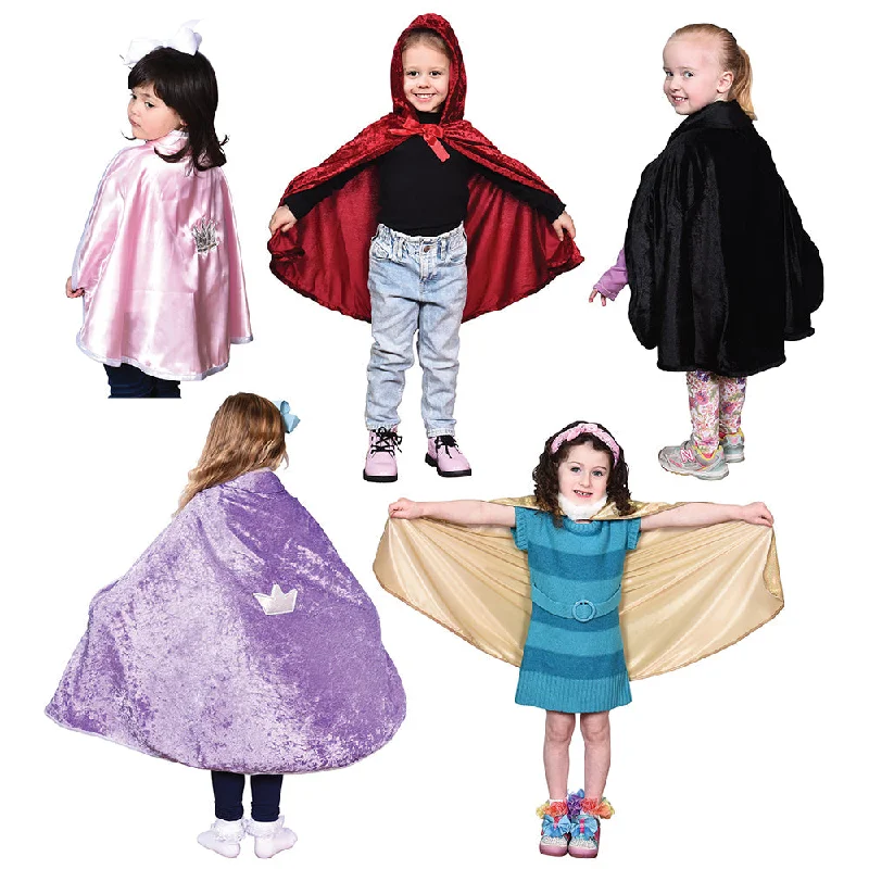 Superhero playing characters with action accessories-Storybook Characters Capes