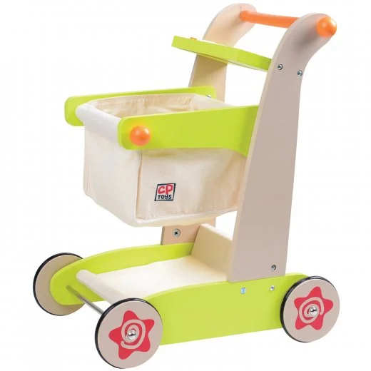 Wooden Toy Shopping Cart | Market Play Accessory